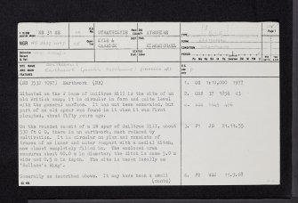 Guiltreehill, NS31SE 12, Ordnance Survey index card, page number 1, Recto