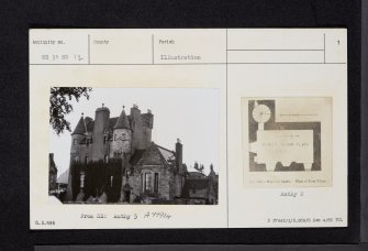 Maybole, 2, 4 High Street, The Castle, NS31SW 12, Ordnance Survey index card, page number 1, Recto