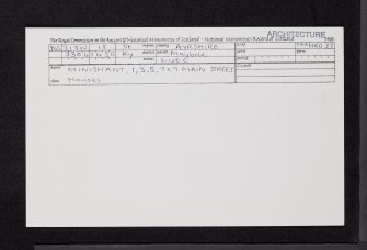 Minishant, 1, 3, 5, 7, 9 Main Road, NS31SW 18, Ordnance Survey index card, Recto