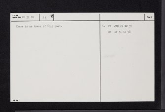 Ayr, Carrick Port, NS32SW 28, Ordnance Survey index card, page number 2, Verso