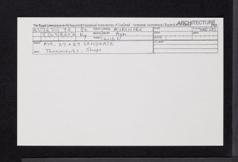 Ayr, 27-29 Sandgate, NS32SW 70, Ordnance Survey index card, Recto