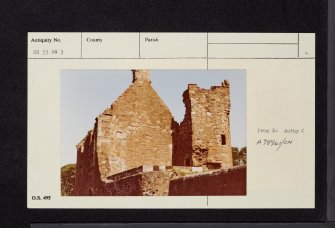 Irvine, Seagate, Seagate Castle, NS33NW 3, Ordnance Survey index card, page number 4, Verso