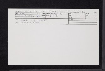 Irvine, High Street, Old Mercat Cross, NS33NW 4, Ordnance Survey index card, Recto