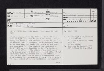 River Irvine, NS33NW 15, Ordnance Survey index card, page number 1, Recto