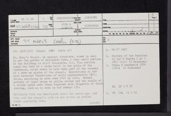 Hallyards, NS33SE 4, Ordnance Survey index card, page number 1, Recto