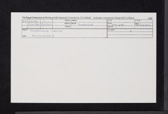 Dundonald Castle, NS33SE 11, Ordnance Survey index card, Recto