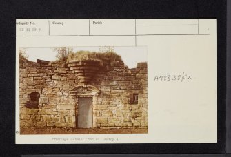 Clonbeith Castle, NS34NW 9, Ordnance Survey index card, page number 2, Recto