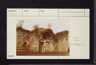 Clonbeith Castle, NS34NW 9, Ordnance Survey index card, page number 4, Verso