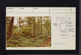 Montgreenan Castle, NS34NW 10, Ordnance Survey index card, Recto