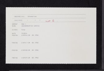 Auchenharvie Castle, NS34SE 1, Ordnance Survey index card, Recto