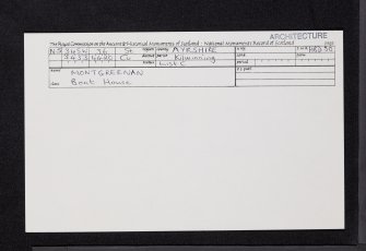 Montgreenan, Boathouse, NS34SW 36, Ordnance Survey index card, Recto