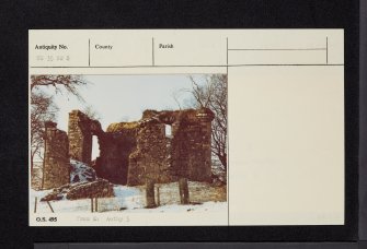 Glengarnock Castle, NS35NW 8, Ordnance Survey index card, Recto