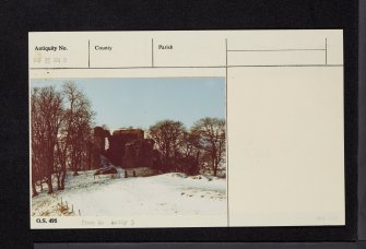 Glengarnock Castle, NS35NW 8, Ordnance Survey index card, Verso