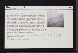 Kilbirnie Loch, NS35SW 5, Ordnance Survey index card, page number 2, Verso