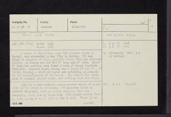 Milton Bridge, NS36NE 13, Ordnance Survey index card, page number 1, Recto