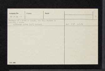 Milton Bridge, NS36NE 13, Ordnance Survey index card, page number 2, Verso