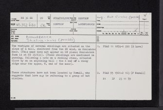 Moniabrock, NS36SE 20, Ordnance Survey index card, page number 1, Recto