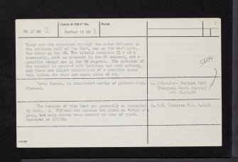 Carman, NS37NE 2, Ordnance Survey index card, page number 2, Verso