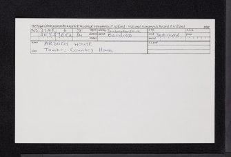 Ardoch House, NS37NE 6, Ordnance Survey index card, Recto