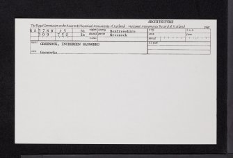 Greenock, Inchgreen Gasworks, NS37NW 15, Ordnance Survey index card, Recto