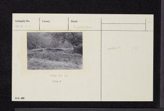 Glen Luss, St Michael's Chapel, NS39SW 1, Ordnance Survey index card, Recto