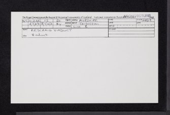 Redcraig Viaduct, NS42NE 13, Ordnance Survey index card, Recto