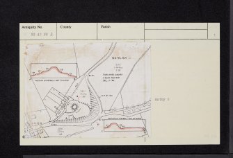 Tarbolton Motte, NS42NW 3, Ordnance Survey index card, page number 1, Recto