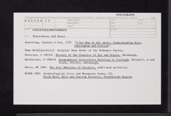 Montgomerie House, NS42NW 15, Ordnance Survey index card, Recto