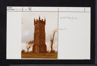 Barnweill Hill, Wallace's Monument, NS42NW 22, Ordnance Survey index card, Recto