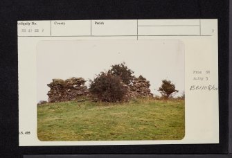 Trabboch Castle, NS42SE 1, Ordnance Survey index card, page number 2, Verso