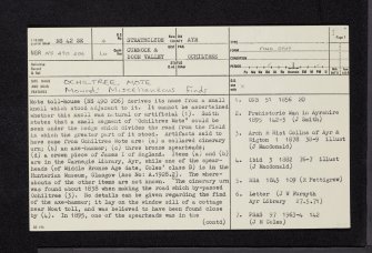 Ochiltree, Mote, NS42SE 4, Ordnance Survey index card, page number 1, Recto