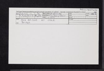 Coyle, Old Bridge, NS42SW 11, Ordnance Survey index card, Recto