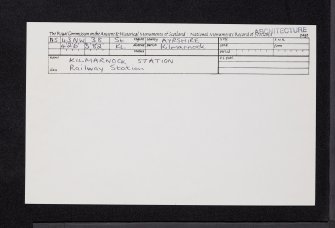 Kilmarnock, Langlands Brae, Kilmarnock Station, NS43NW 38, Ordnance Survey index card, Recto