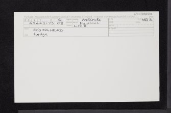 Rodinghead House, NS43SE 8, Ordnance Survey index card, Recto