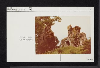 Craigie Castle, NS43SW 3, Ordnance Survey index card, page number 2, Verso