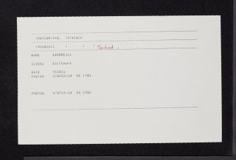 Barnweill, NS43SW 8, Ordnance Survey index card, Recto