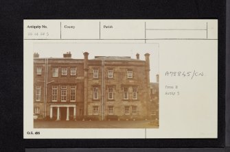 Lainshaw House, NS44NW 5, Ordnance Survey index card, Recto