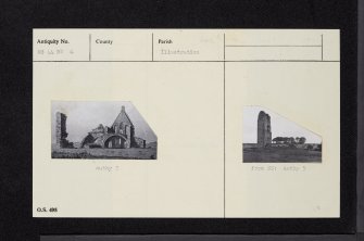 Corsehill Castle, NS44NW 6, Ordnance Survey index card, Recto