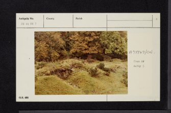 Robertland Castle, NS44NW 7, Ordnance Survey index card, page number 2, Verso