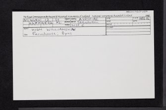 High Williamshaw, NS44NW 12, Ordnance Survey index card, Recto