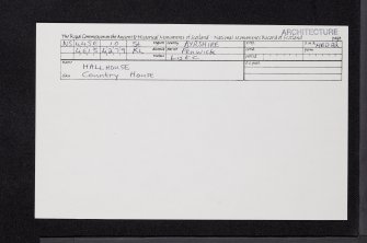 Hallhouse, NS44SE 10, Ordnance Survey index card, Recto