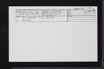 Kilmaurs, Mill Bridge, NS44SW 18, Ordnance Survey index card, Recto