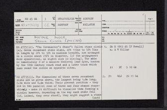 Moyne Moor, NS45SE 3, Ordnance Survey index card, page number 1, Recto