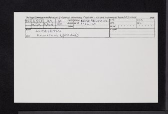 Middleton, NS45SE 24, Ordnance Survey index card, Recto