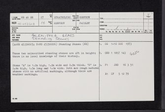 Gleniffer Braes, NS46SE 27, Ordnance Survey index card, page number 1, Recto