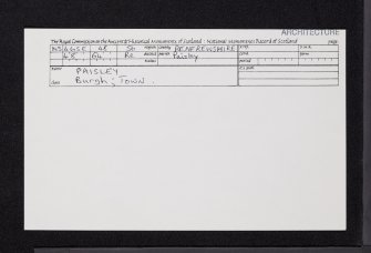 Paisley, General, NS46SE 48, Ordnance Survey index card, Recto