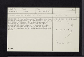 Cochno Loch, NS47NE 5, Ordnance Survey index card, Recto