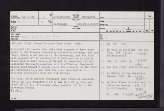 Clydebank, Duntocher, NS47SE 5, Ordnance Survey index card, page number 1, Recto