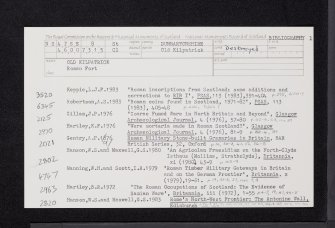 Old Kilpatrick, NS47SE 8, Ordnance Survey index card, page number 1, Recto