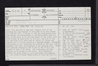 Old Kilpatrick, NS47SE 8, Ordnance Survey index card, page number 1, Recto